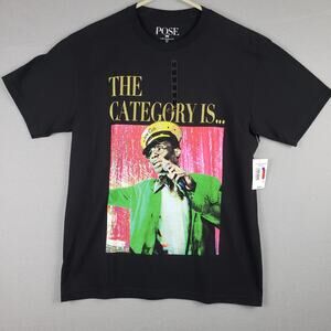 POSE Size M The Category Is Graphic Tee Shirt Black FX TV Show NYC 80s Dance NWT